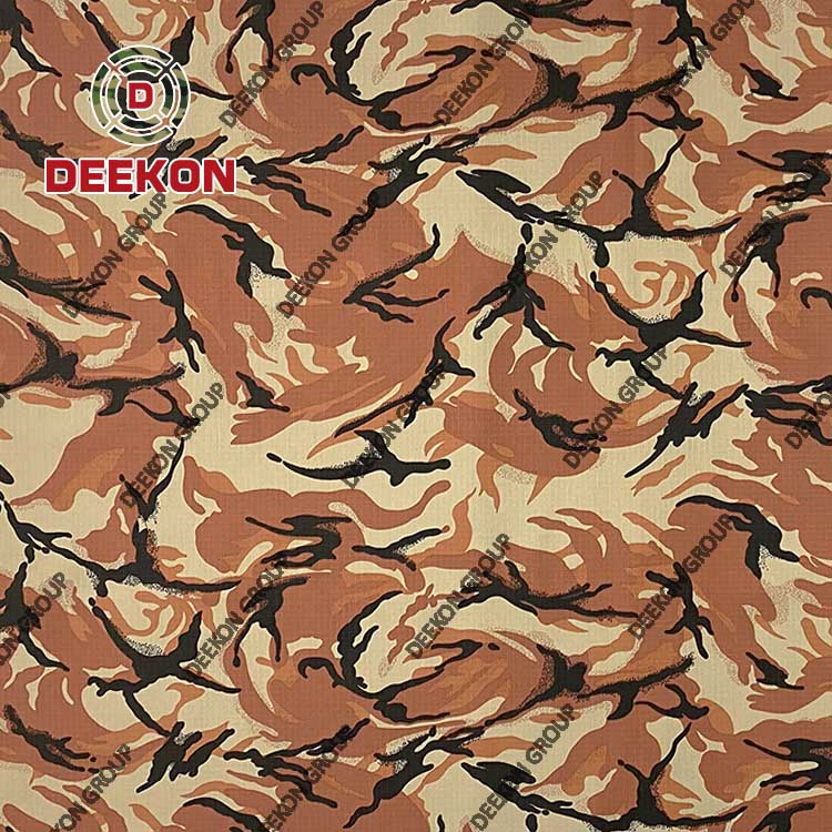 CVC 80/20 Ripstop Red DPM Camo Fabric