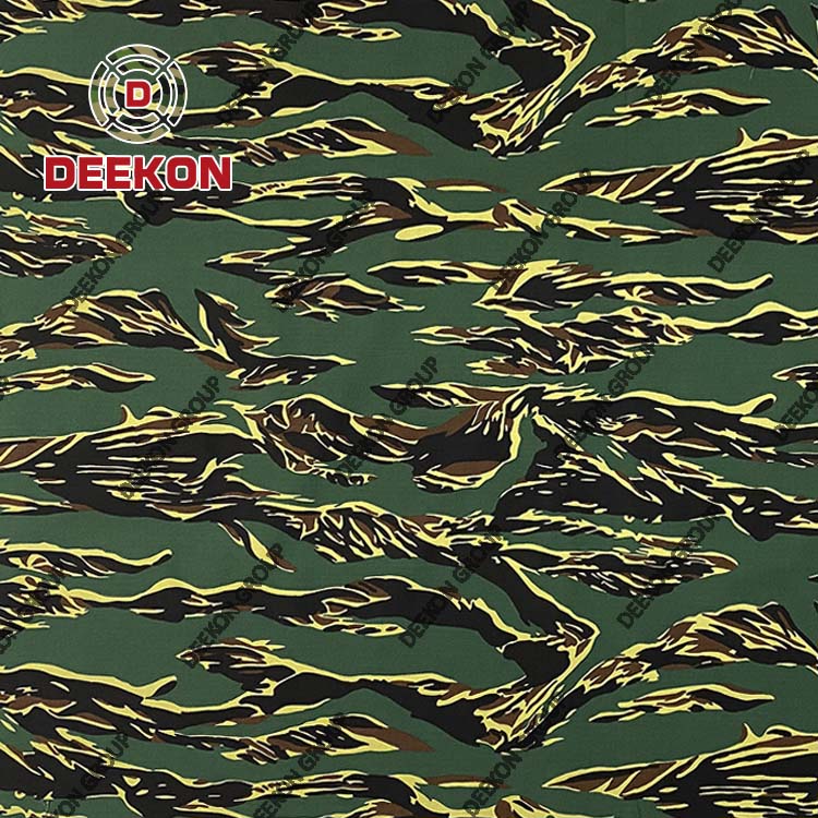 Guyana Defense Force GDF Woodland Tiger Stripe Camo Fabric