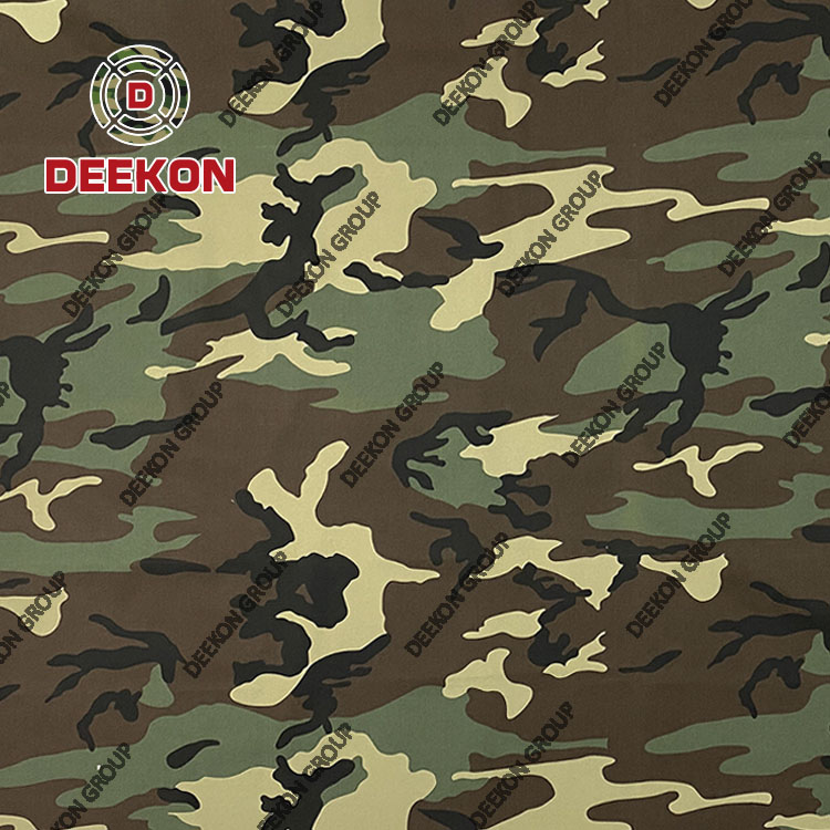 CVC 60/40 Twill Woodland Camo Fabric