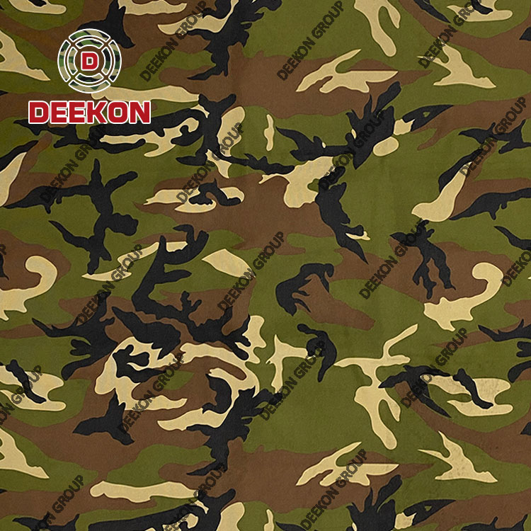 Bangladesh Army PVC Coated Woodland Camo Fabric