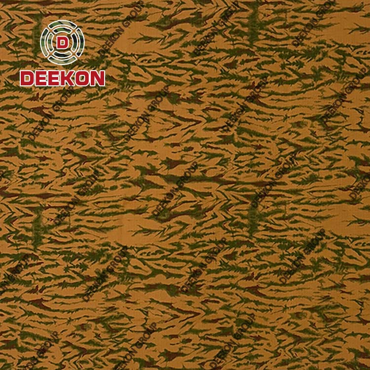 CVC 60/40 220gsm Ripstop Tiger Camo Fabric