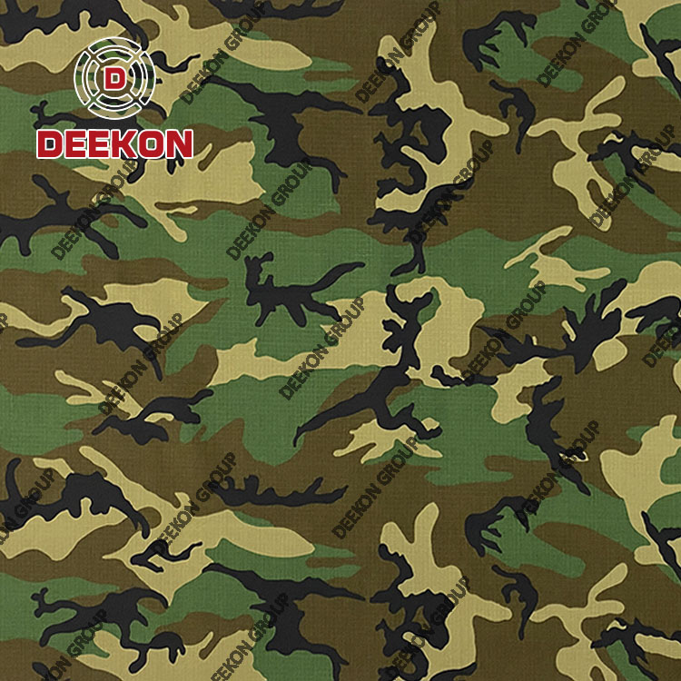 TC 80/20 Ripstop Woodland Camo Fabric