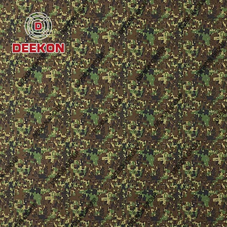 CVC 50/50 Twill Woodland Camo Fabric